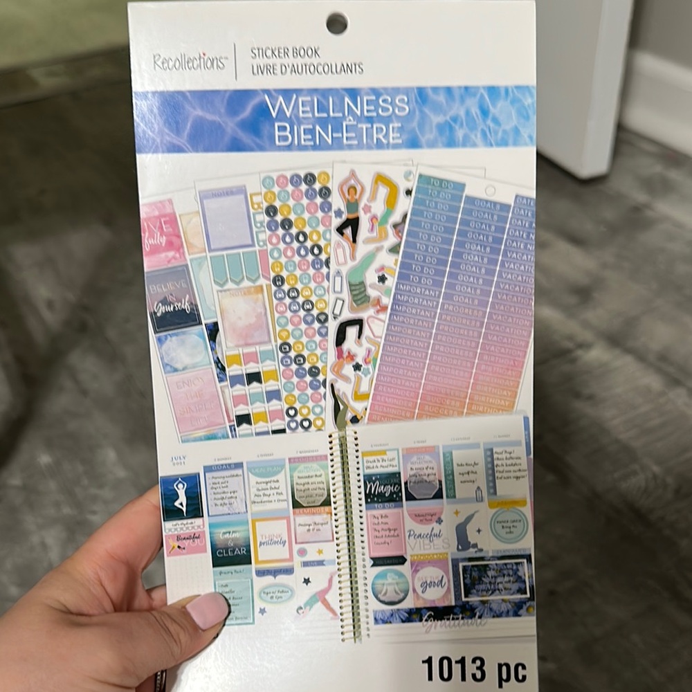 Recollections Wellness Sticker Book with Pastel Colors